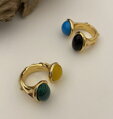 Prsten Two Stones AM3080 Yellow-Green