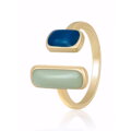 Prsten Two Stones AM3081 Blue-Green