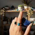 Prsten Two Stones AM3080 Black-Blue