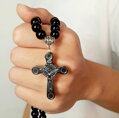 Růženec Black Rosary R539