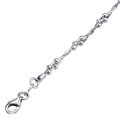 Stříbrný proplétaný náramek pro ženy Calesia 17+3 cm