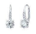 Silvego stříbrné náušnice s čirým Swarovski zirkonem 7 mm - LPS1274S