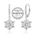 SILVEGO stříbrné náušnice sněhová vločka se Swarovski® Crystals - JJJE0811sw