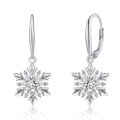 SILVEGO stříbrné náušnice sněhová vločka se Swarovski® Crystals - JJJE0811sw