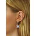 SILVEGO stříbrné náušnice sněhová vločka se Swarovski® Crystals - JJJE0811sw