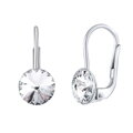 SILVEGO stříbrné náušnice se Swarovski® Crystals 8 mm rivoli čiré - VSW041E-clear