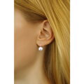 SILVEGO stříbrné náušnice se Swarovski® Crystals 8 mm rivoli čiré - VSW041E-clear