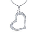 Silvego Stříbrný přívěsek srdce se Swarovski® Crystals B16086