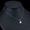 SILVEGO stříbrný přívěsek sněhová vločka se Swarovski® Crystals - JJJP0811