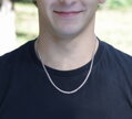 Silvego Stříbrný řetízek broušený Pancr TTT80GDN