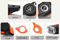 Kompas Survival 7in1 Red