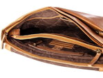 Kožená taška přes rameno GreenLand NATURE Nappa 1006 Cognac