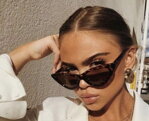 Sluneční brýle Cat Eye YA72 hnědé