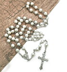 Růženec Miranda White Pearls R81233