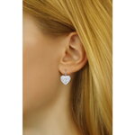 Silvego SILVEGO stříbrné náušnice srdce se Swarovski krystaly - SILVEGOB36011