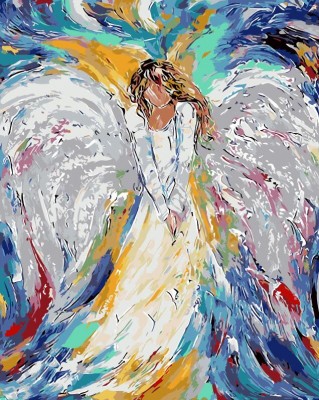 Malování podle čísel Anděl