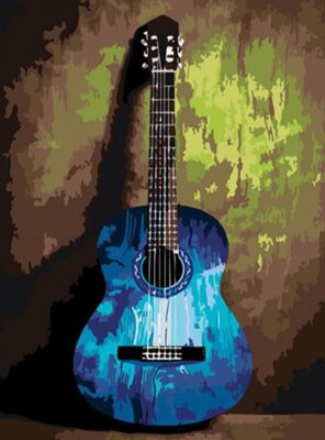 Malování podle čísel Modrá kytara SZ1700