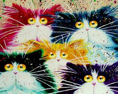 Malování podle čísel Pět Koček 