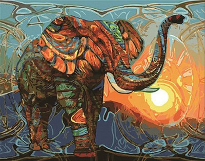 Malování podle čísel Abstraktní slon MC1014