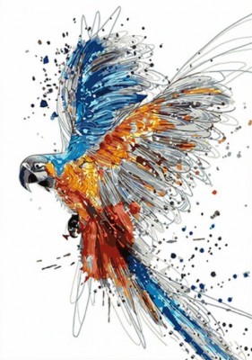 Malování podle čísel Papoušek P6245
