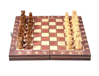 Magnetické šachy 3v1 34x34cm 2. jakost