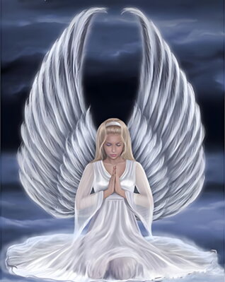 Diamantový obrázek Anjelská žena