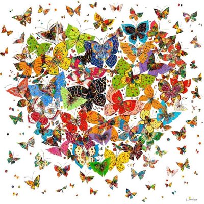 Malování podle čísel Motýlí srdce 
