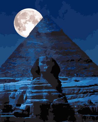 Malování podle čísel Pyramida se Sfingou