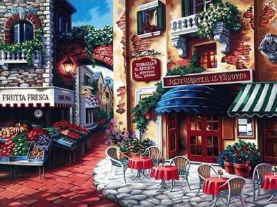 Malování podle čísel Italská kavárna