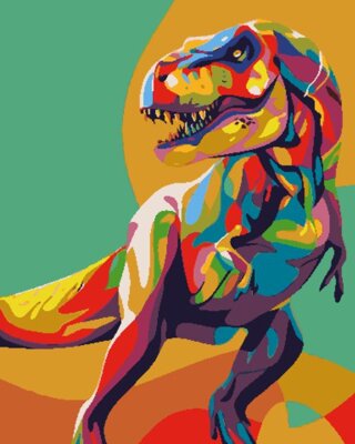 Malování podle čísel Dinosaurus Rex