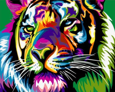 Malování podle čísel Barevný tygr RX1302