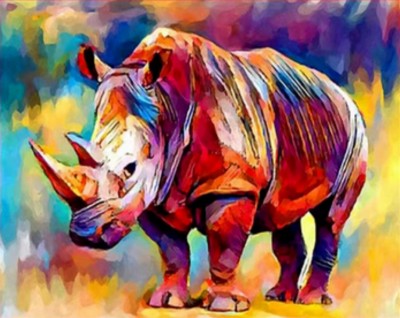 Malování podle čísel Barevný nosorožec 406ZP