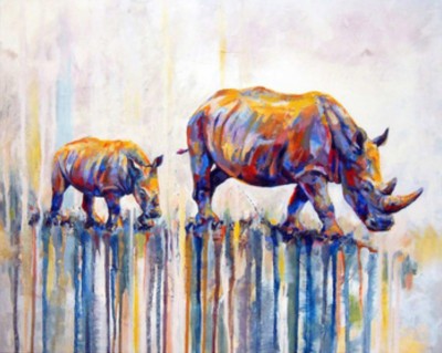 Malování podle čísel Nosorožec a mládě 407ZP