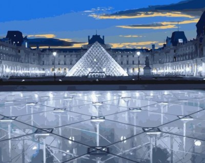 Malování podle čísel Louvre - Paris DX1803