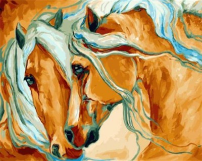 Malování podle čísel Zamilovaní koně