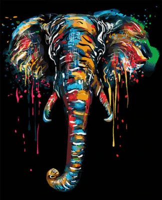 Malování podle čísel Abstraktní slon RX54724