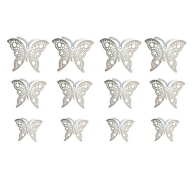 Dekorace na zeď motýli HB009 Silver