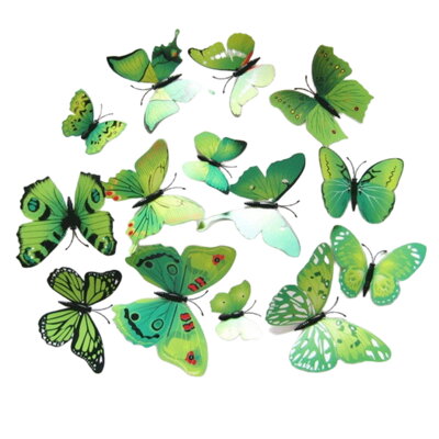 Dekorace na stěnu Motýli M12 zelení