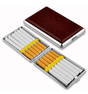 Kovové pouzdro na 12 cigaret Bordó
