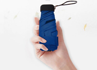 Skládací mini deštník modrá 16cm