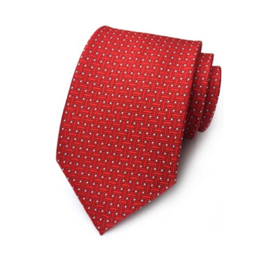 Červená kravata s puntíky SK6017