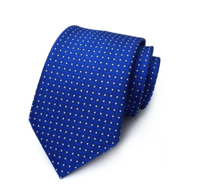 Modrá kravata s puntíky SK6017