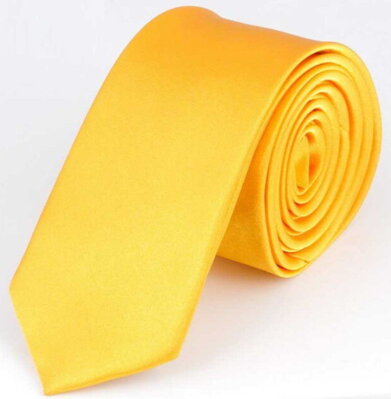 Žluta kravata jednobarevná
