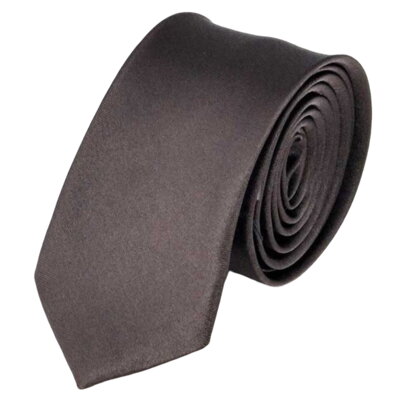 Hnědá kravata jednobarevná