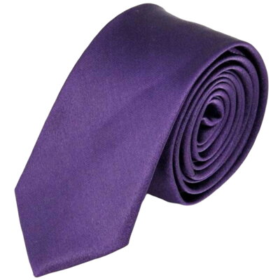 Fialová kravata jednobarevná