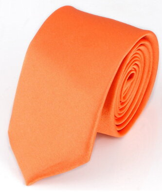 Oranžová kravata jednobarevná