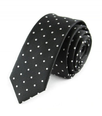 Černá kravata s tečkami