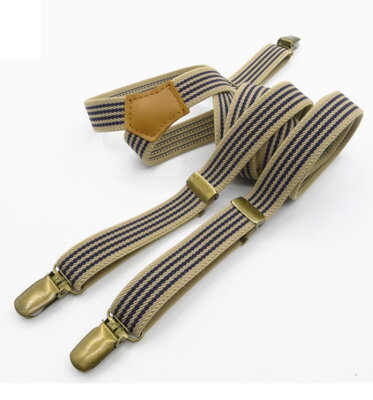 Kšandy Retro Striped Suspenders