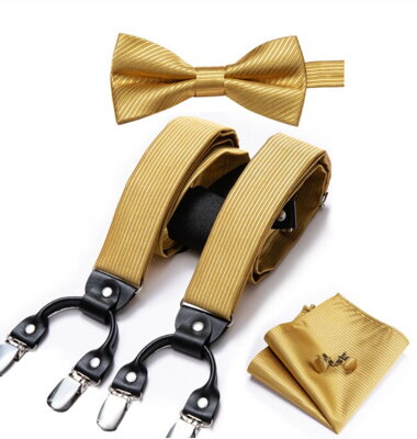 Set motýlek, kapesníček a kšandy Miranda BD-3045