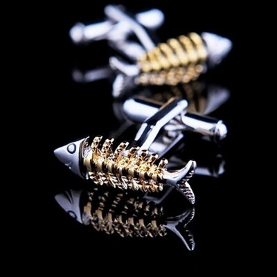 Manžetové knoflíčky Gold Fishbone MK182
